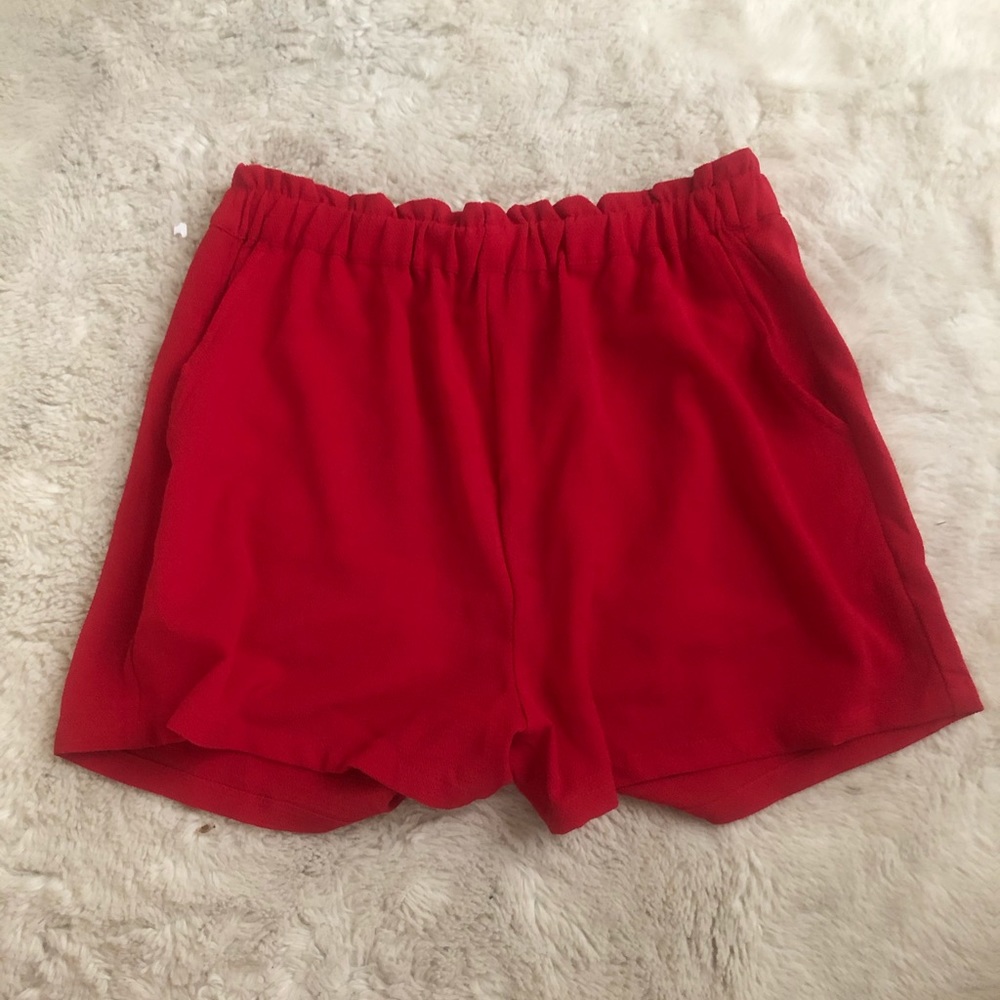 high waisted paper bag shorts